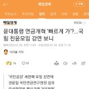 윤대통령 연금개혁 ‘빠르게 가’?...국힘 친윤모임 강연 보니 이미지