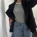 티-소프트 | 유니클로 스트라이프 긴팔티 추천 소프트립T 착용 후기