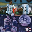 아르헨티나 대표로 월드컵에 참가해 각각 13번을 달았던 두 감독의 코파 결승전 이미지