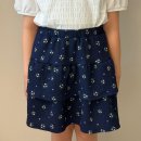 그린화이트세탁 | 유니클로 키즈 저지 미니스코츠 플라워 네이비 오프 화이트 8살 140 사이즈 착용 후기