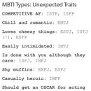 mbti 유형별 의외의 변수 이미지