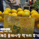 제주도 맛집이 가득한 올레시장 먹거리 후기 하귤주스,감귤모찌,우정회센터 솔직후기