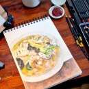 수원 취미미술 색연필로 완성한 백짬뽕 그림 🍜｜매교역 이지아뜰리 정규반 취미 미술 수업 후기