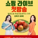 뿌리고마켓) 산지직송 제철 과일 농산물 라이브 20%할인 초특가!