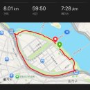 진천대교 밑 자전거도로 | 영상 10도 3월 중순, 여의도 고구마런을 달리자! 러닝 8km