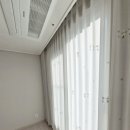 스위첸(아) | 부산 진구 포레힐즈스위첸 거실, 자수레이어드 커튼 설치