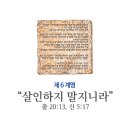 제 6계명 - “살인하지 말지니라” (출 20:13, 신 5:17) 이미지