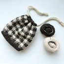 마음을 들뜨게 하는 뜨개소품 만들기 | 뜨개 도안 추천 | 바늘이야기 빈티지울 깅엄체크 스트링 파우치 뜨개 후기 (2) 도안 변형 방법