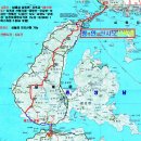 남해 삼동면 지족교에서 창선도 대방산을 거쳐 삼천포 대교 대방 사거리까지 이미지