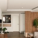 주방과 거실 공간분리, 효율적인 24평 아파트 인테리어 이미지