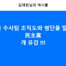 쌍방울 수사팀 조직도와 명단을 발표한.. 民主黨 이미지