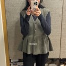 베스트 소프트 | 로우슈가 브이넥 페플럼 니트 베스트 - 소프트 카키 구매 후기