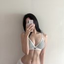 몰골지 | 코데즈컴바인 모노 스트라이프 골지 브라렛 햄팬티 세트 착용후기
