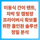 용무상회 | 이동식 간이 텐트, 차박 및 캠핑장 프라이버시 확보를 위한 올인원 솔루션 정밀 분석