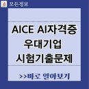 AICE 자격증 우대기업 시험일정 및 기출문제와 자격증 혜택 이미지