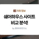앤스테이하우스 | 쉐어하우스 사이트 비교: 우주·동거동락·컴앤스테이·고방 핵심 차이 정리