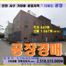 인천 서구 공장경매&gt;가좌동 3층공장 및 부지 643평 3차매각(19-507577)1127