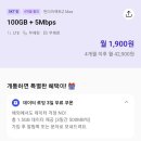 핀다이렉트 skt망 100GB + 5Mbps 4개월 1900원 이미지