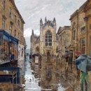 Peter Brown ( 1967~ )&#34;Pigeons in the Rain, Abbey Courtyard&#34; 이미지