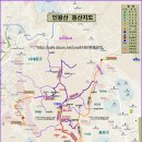 인왕산 서울성곽능선(남측) 범바위, 매바위, 삿갓바위, 치마바위, 및 등산지도 이미지