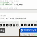 [Rpi Python 실습 5] OpenCV Test-2(칼라이미지를 흑백 이미지로 출력하기) 이미지