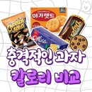 충격적과자 칼로리 비교 이미지