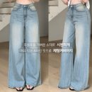 뷰티히니크 | 자체제작 바지 맛집 ː 여름 필수템 히니크 헤이든 A라인 와이드 롱 팬츠 연청 숏S