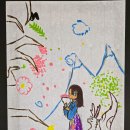 미인도헤어 | 화선지 위에 붓펜으로 엄마 미인도 그리기