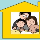 자택 임종-집에서 가족에 둘러싸여 마지막 인사 하고 떠나는 모습 이미지