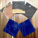 천연염색과 바느질 이미지