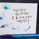 플러스펜 수채캘리 이미지