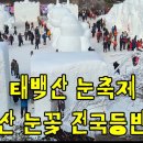 태백산 눈꽃축제 유일사 -장군봉'-당골광장 눈축제 영상 이미지