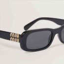 미우미우 선글라스 추천｜MIU MIU GLIMPSE RECTANGLE 글림스 렉탱글 블랙 내돈내산 후기