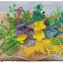 페이퍼 커팅아트 페이퍼 플라워 액자 만들기 이미지