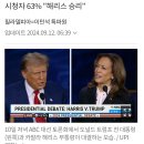 해리스 판정승, 미국 대선 TV토론 20240912 조선 外 이미지