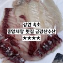 보리수산 | [강원 속초] 속초 중앙시장 횟집 추천 내돈내산 금강산수산 후기 보리숭어 광어 멍게