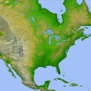 ■ 미국 지형 지도. &, ● 미국 50개 주 약어: 이미지