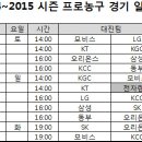 프로야구 잔여경기 일정과 겹치는 프로농구 개막전일정 jpg 이미지