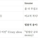 Crazy와 insane의 비슷한 점과 차이점 이미지