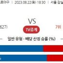 8월22일 국내야구 자료정보 이미지