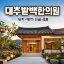 대조한의원 | 대추밭백한의원 예약 방법과 진료시간·이전 주소 총정리