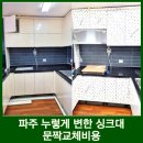 한빛마을8단지 경로당 | 싱크대 문짝교체비용 파주 한빛8단지 화이트 주방 인테리어