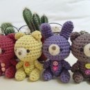 토끼 & 곰돌이 손뜨개인형 아미구루미 あみぐるみ amigurumi 핸드메이드 뜨개질 코바늘뜨기 이미지