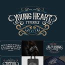 Young heart retro font 이미지