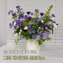 (11/15)플라워 센터피스 만들기 | [FlowerDiary] 곧 다가올 여름을 닮은 그린 바이올렛 센터피스 만들기