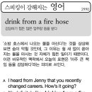 drink from a fire hose(감당하기 힘든 많은 업무량 등을 받다) 이미지