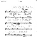 Bonnie Lee / Baby I love you 악보 이미지