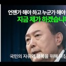 감동폭발 윤석열 대통령 비상계엄 담화문 노래, 언제가 해야 하고 누군가 해야 하면 제가 하겠습니다. 이미지