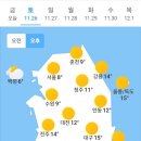 11월 26일 토요일 날씨 이미지