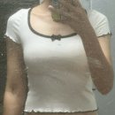 탑디테일 | hm 세일 hm xs 착용후기 오버로크 디테일 리브드 탑, 브로드리 앙글레즈 스트랩탑 실착용 모습후기